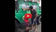 MS Dhoni along with daughter Ziva Dhoni cleans new jeep; video will make you say ‘best father-daughter jodi’