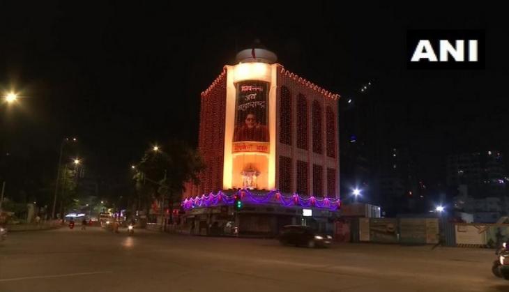 Mumbai: Shiv Sena Bhavan, CSMT railway station lit up for Diwali