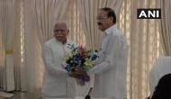 Haryana CM Manohar Lal Khattar meets Vice President Naidu