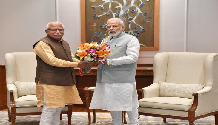 Haryana CM Manohar Lal Khattar calls on PM Modi