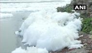 Delhi Pollution leads to formation of foam on river Yamuna