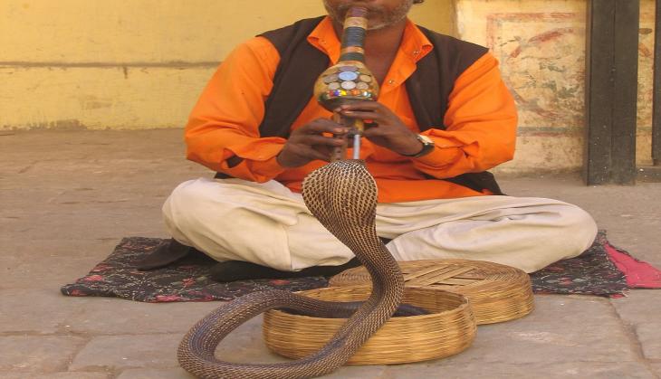 UP cop plays flute to capture snake spotted in police station; video goes viral