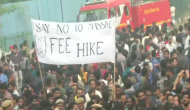 JNU students protest outside campus over fee hike