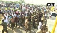 Andhra Pradesh: Farmers supporting YSRCP protest against TDP Chief Naidu