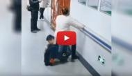 It’s viral! Husband turns ‘human chair’ for pregnant wife in hospital corridor; Netizens applaud him