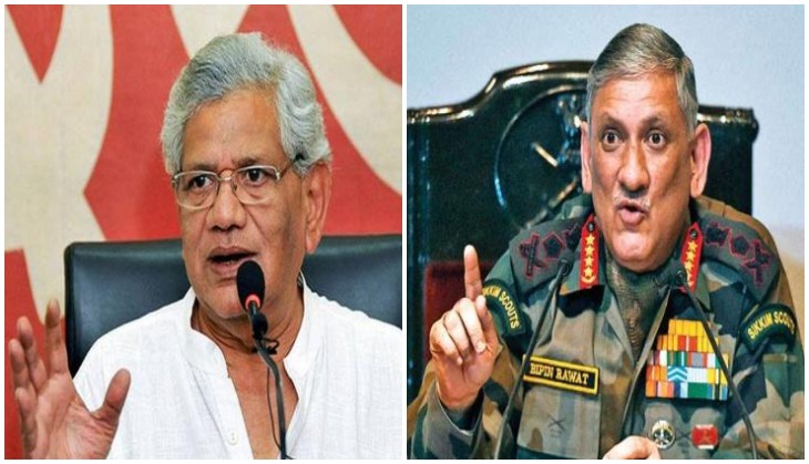 Sitaram Yechury flays Army Chief Bipin Rawat's comments on 'domestic politics'