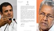 Kerala: Congress attacks CM Pinarayi Vijayan for posting Rahul Gandhi's letter on his Twitter page