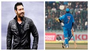 Tanhaji actor Ajay Devgn looks dashing with MS Dhoni in this viral picture; netizens say ‘two legend in one frame