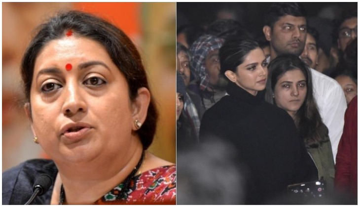 JNU Violence: Smriti Irani lashes out at Deepika Padukone for supporting those who want ‘destruction of India’