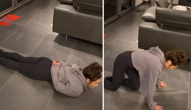 This new hilarious flexibility challenge on Insta will knock your socks off! [Video]