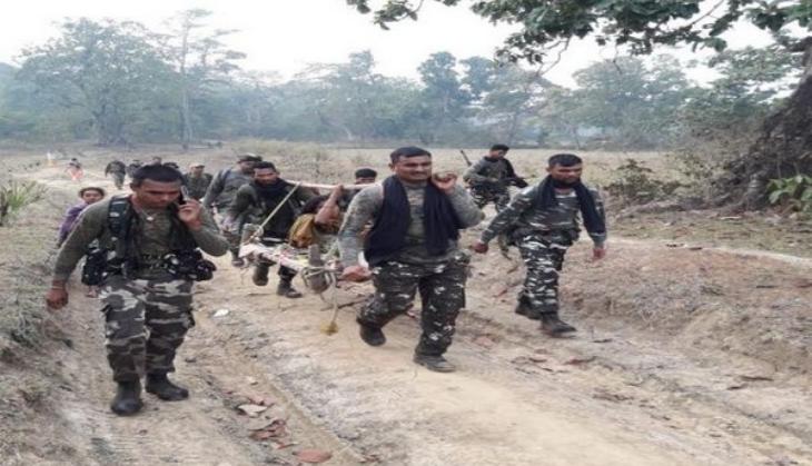 Chhattisgarh: CRPF personnel carry pregnant woman on cot for 6 km through jungles to reach hospital