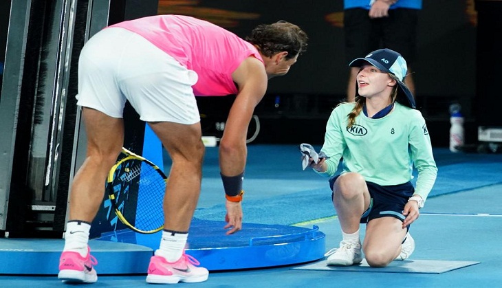 Australia Open: Tennis ace Rafael Nadal accidentally hits ball on a girl’s head; watch what he does next