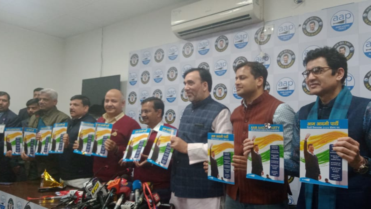 Delhi Assembly Elections: AAP releases manifesto; promises doorstep ration, free pilgrimage to senior citizens