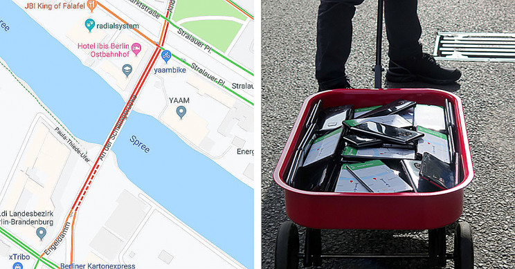 Google Map Hack! Man uses 99 smartphones to 'fake' traffic [VIDEO]