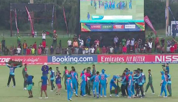 Bangladesh players get into the faces of Indians after U-19 World Cup finals [Video]