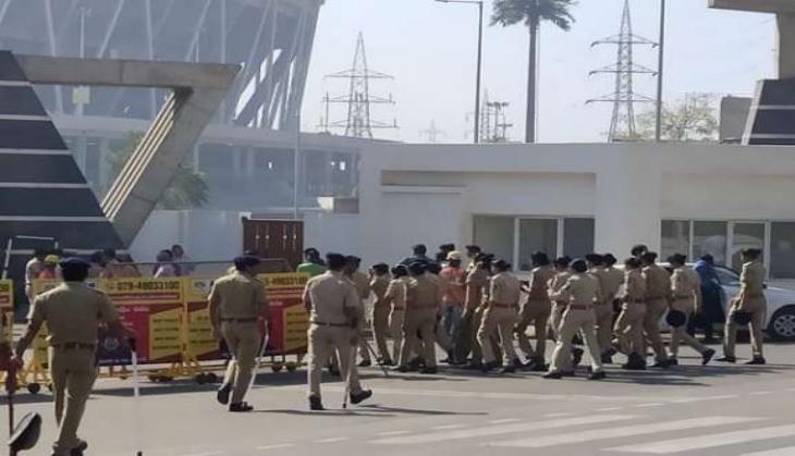 Donald Trump India visit: Security tightened outside Motera Stadium in Ahmedabad 