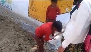 Exploitation of Children: Students made to dig ground in Amethi, school offers bizarre explanation