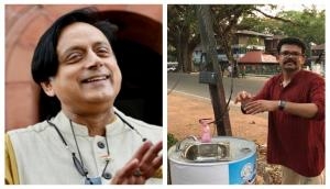 Coronavirus Scare: Shashi Tharoor applauds man for creating hands-free sanitiser dispenser in Kochi; see pic