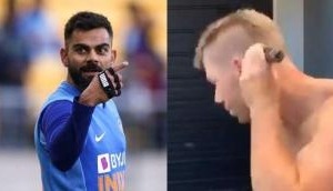 Coronavirus: David Warner shaves head to show support towards medical staff, asks Steve Smith, Virat Kohli to do the same