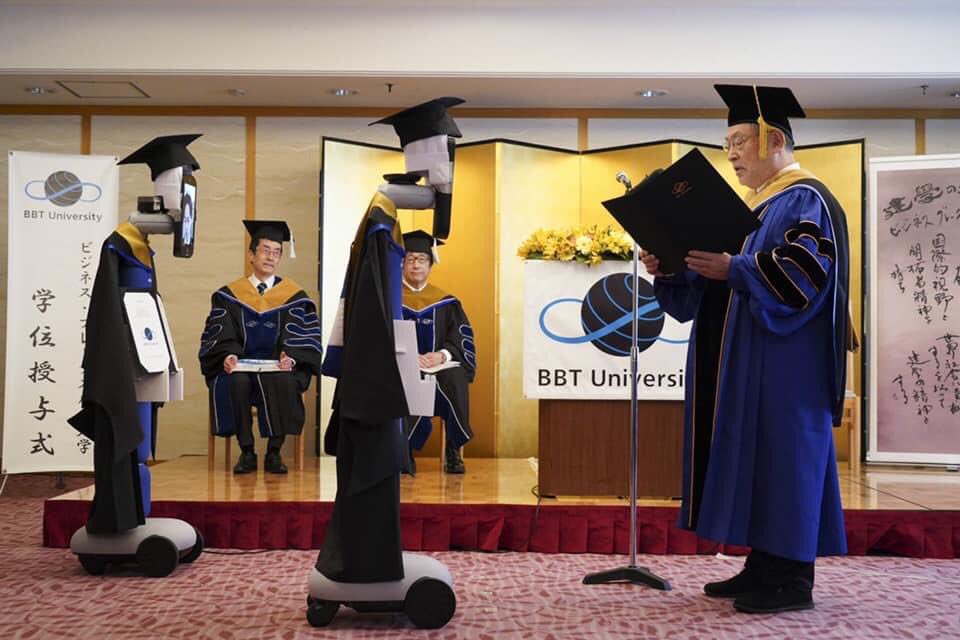 Watch how robots collect graduation degrees of Japanese students amid coronavirus lockdown