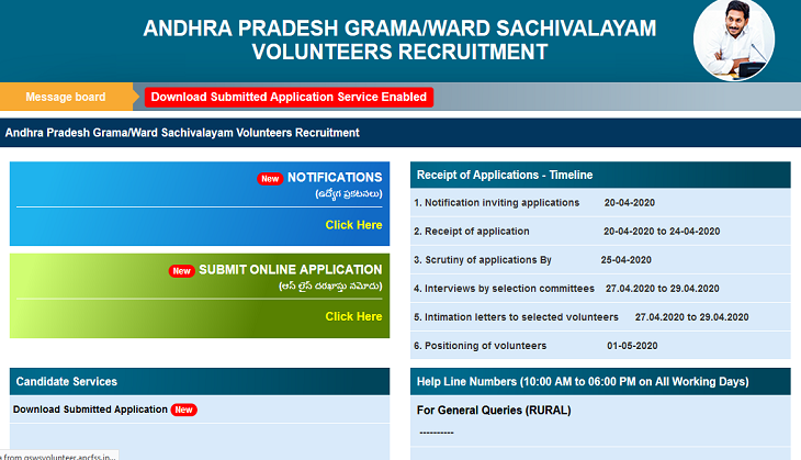 AP Grama Volunteer Recruitment 2020: Job ALERT! 10,700 vacancies notified at gswsvolunteer.apcfss.in; check details