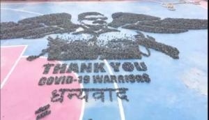 COVID-19: Indore artist creates stone art to salute corona warriors' efforts