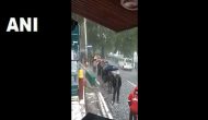 Netizens go kooky after seeing people standing in queue to buy liquor amid heavy hailstorm; video goes viral