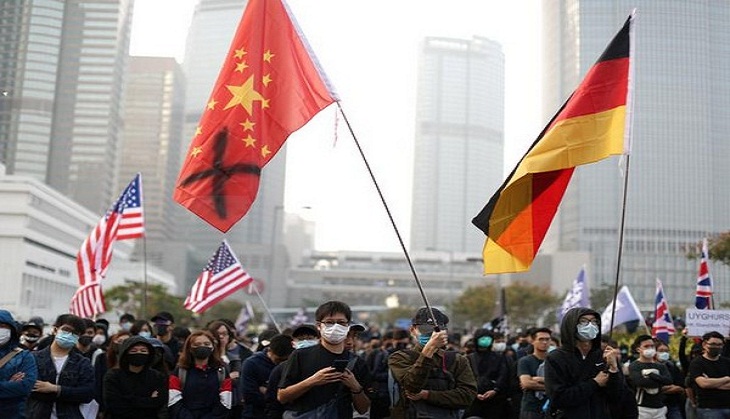 Hong Kong Police fire tear gas at activists protesting China's new security law