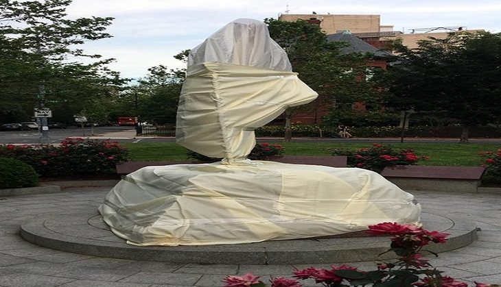 George Floyd Protests: Mahatma Gandhi statue outside Indian Embassy in Washington desecrated