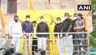 TDP leaders pay tribute to founder ahead of Andhra Assembly session, wear black shirts in protest against state govt