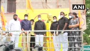 TDP leaders pay tribute to founder ahead of Andhra Assembly session, wear black shirts in protest against state govt