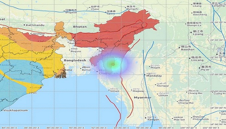 4.1 magnitude earthquake strikes Mizoram