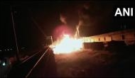 Andhra: Goods train carrying oil tankers derails, 3 coaches catch fire
