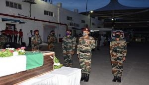 India and China Border Tension: Army pays tribute to soldier who died in Ladakh during road construction