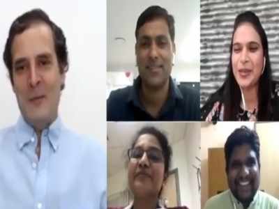 Rahul Gandhi interacts with nurses on COVID-19 crisis