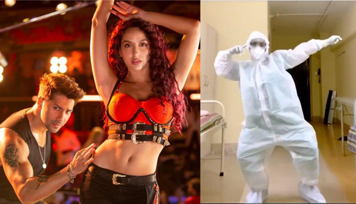 Watch doctor in PPE kit performs dance on Varun Dhawan-Nora Fatehi's Garmi song