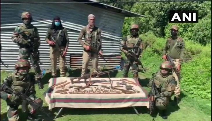 J-K: Security forces bust terrorist hideout in Rajouri, recover arms, ammunition