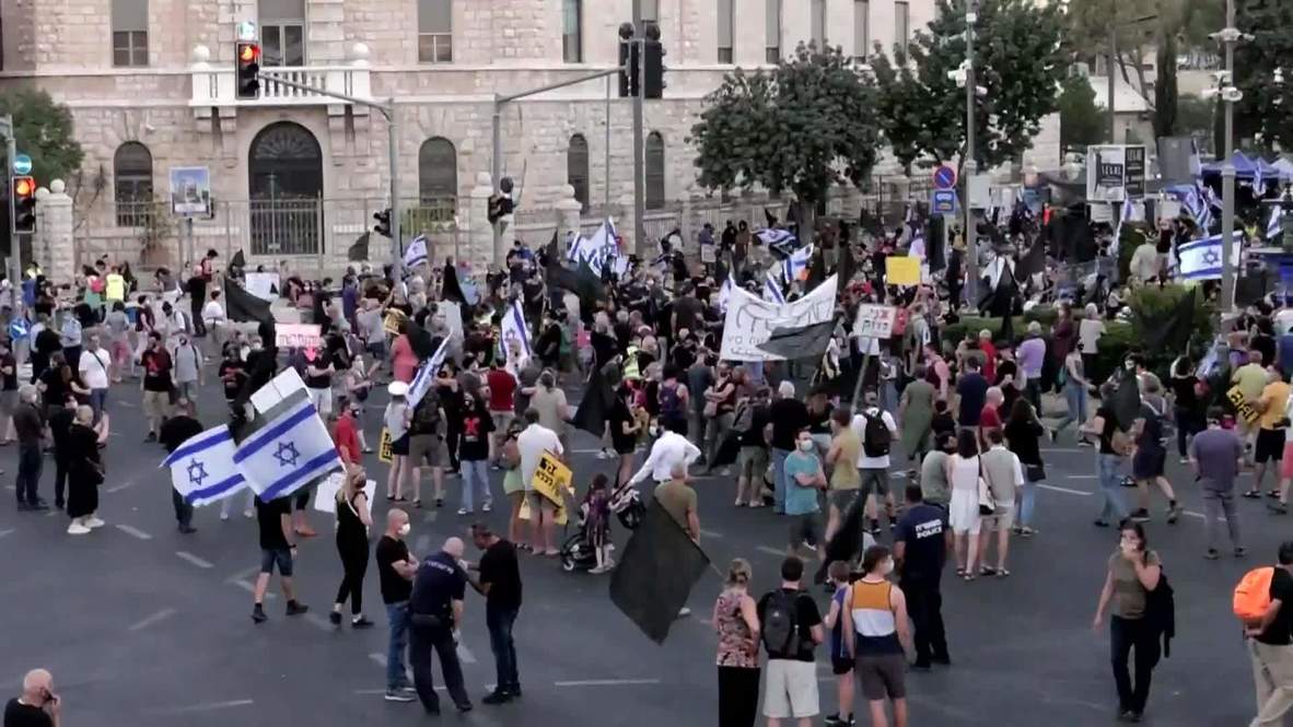 Massive protests against Benjamin Netanyahu in Jerusalem