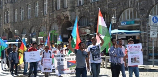 Baloch activists hold protest in Germany against human rights violations in Balochistan