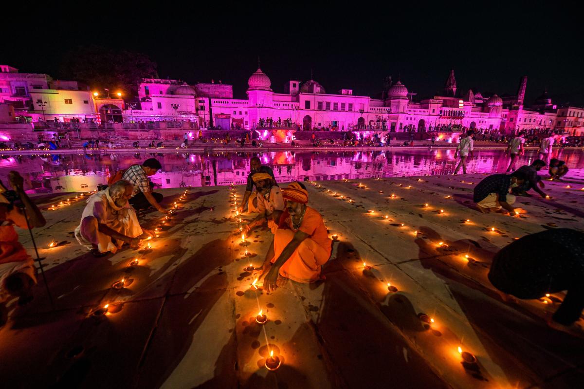 Ayodhya lights up with earthen lamps ahead of Ram Temple's foundation stone laying ceremony