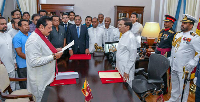 Mahinda Rajapaksa sworn-in as Sri Lanka PM for fourth time
