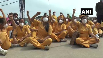 Ludhiana: Nurses of pvt hospital protest over pay, working hours 