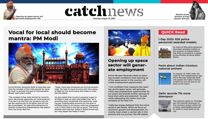 15 August Catch News ePaper, English ePaper, Today ePaper, Online News Epaper