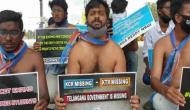 NSUI stage half-naked protest in Hyderabad against govt's 'misuse of police'