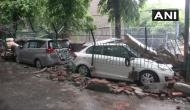 Delhi Rains: Vehicles damaged in Saket after sidewall collapses
