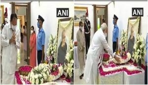 Pranab Mukherjee death: Vice President Naidu, PM Modi pay floral tributes to ex-Prez at his residence