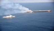 Oil tanker MT New Diamond towed to safe waters, fire fighting continues