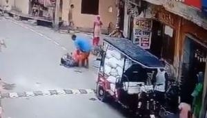 Man brutally thrashes elderly woman; incident caught on cam 