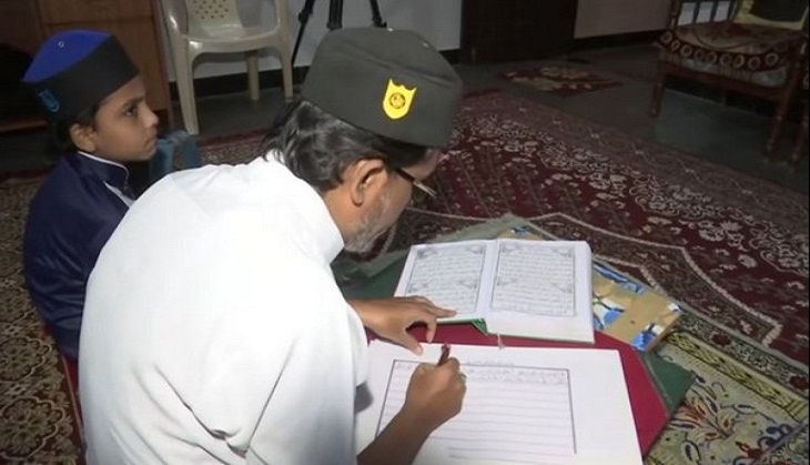 Telangana: Hyderabad cab driver produces Quran in calligraphy in six months