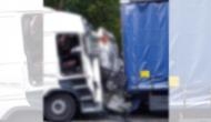 Accident caught on cam: Vehicle crushed between two lorries; know what happened next